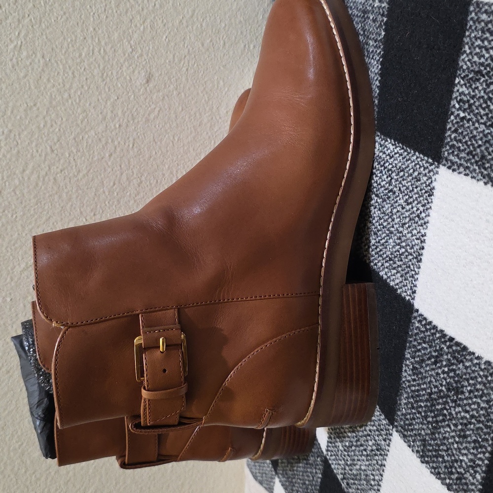 Cole Haan Tan Leather Ankle Boots - Picture 9 of 9